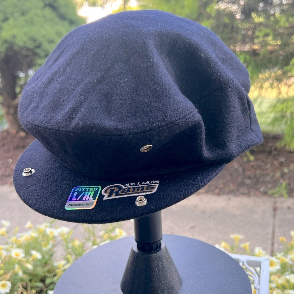 Rare Vintage St. Louis Rams Navy Blue Kangol baret Hat